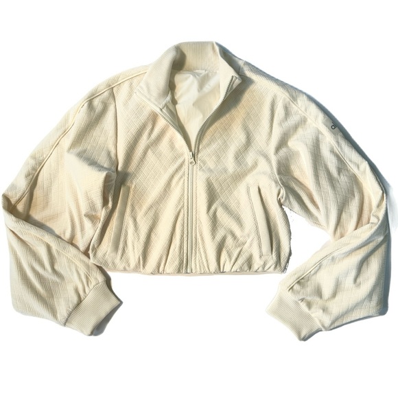 Alo Cropped Doubles Only Full Zip Jacket - Picture 1 of 8